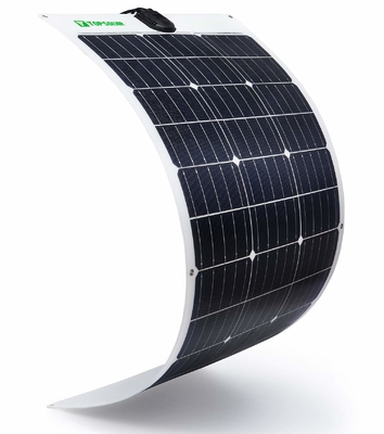 নমনীয় পাতলা সৌর প্যানেল 12v 24V নমনযোগ্য 100w মনোক্রিস্টালাইন সোলার প্যানেল