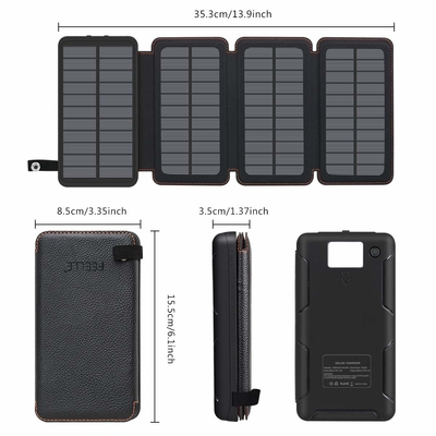 মোবাইল ফোনের জন্য OEM 25000mAh 6W সোলার চালিত পাওয়ার ব্যাঙ্ক চার্জার প্যানেল