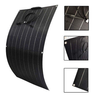 নমনীয় 12V 100w মনোক্রিস্টালাইন সোলার প্যানেল নমনীয়