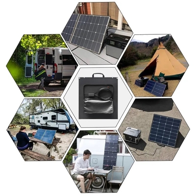 পোর্টেবল 120w ফোল্ডিং সোলার প্যানেল মনো সোলার সেল ETFE ল্যামিনেশন