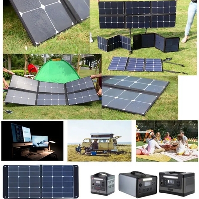 বাইরের জন্য হালকা ওজনের জলরোধী 100w ফোল্ডিং সোলার প্যানেল সোলার ব্ল্যাঙ্কেট চার্জার