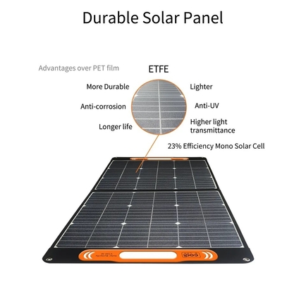 পাওয়ার স্টেশন জেনারেটরের জন্য 100w - 300w ফোল্ডেবল সোলার প্যানেল ফোল্ডিং সোলার প্যানেল