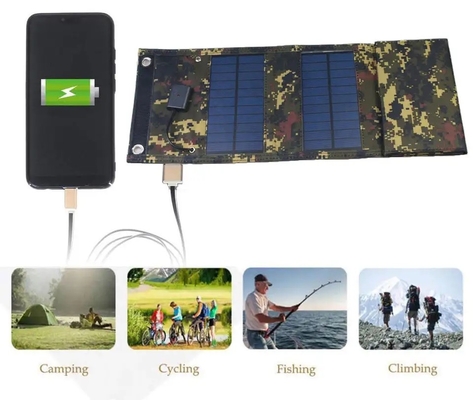 ফোন ল্যাপটপ চার্জ করার জন্য USB চার্জিং সহ মিনি 15W ফোল্ডিং সোলার প্যানেল