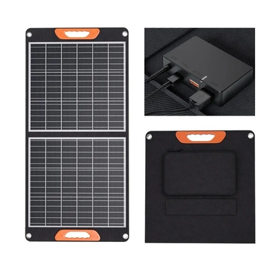 60W 100W 150W বহনযোগ্য ভাঁজ সৌর প্যানেল 200W বহিরঙ্গন ক্যাম্পিং জন্য