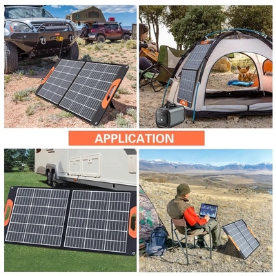 60W 100W 150W বহনযোগ্য ভাঁজ সৌর প্যানেল 200W বহিরঙ্গন ক্যাম্পিং জন্য