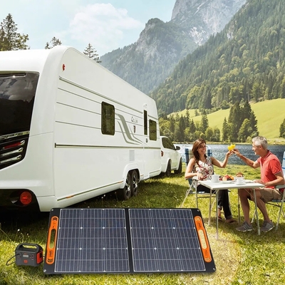 60W 100W 150W বহনযোগ্য ভাঁজ সৌর প্যানেল 200W বহিরঙ্গন ক্যাম্পিং জন্য
