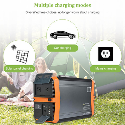110V 220V লি আয়ন পাওয়ার স্টেশন ব্যাংক এনার্জি সোলার জেনারেটর 1000W