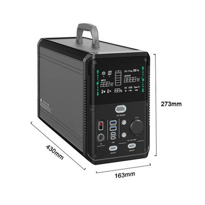 1000W 2000W লি আয়ন পাওয়ার স্টেশন জরুরী সৌর চালিত মিনি জেনারেটর আউটডোরের জন্য