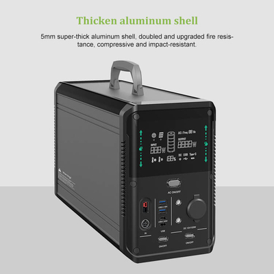 আউটডোর ভ্রমণ জরুরী স্টোরেজের জন্য 1500W রিচার্জেবল লি আয়ন পাওয়ার স্টেশন
