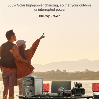 1000W 2000W লি আয়ন পাওয়ার স্টেশন জরুরী সৌর চালিত মিনি জেনারেটর আউটডোরের জন্য