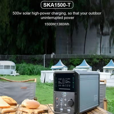 আউটডোর ভ্রমণ জরুরী স্টোরেজের জন্য 1500W রিচার্জেবল লি আয়ন পাওয়ার স্টেশন