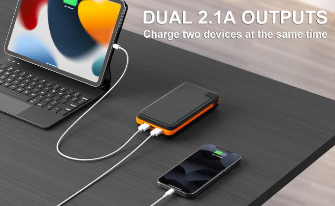 মোবাইল ফোনের জন্য OEM 25000mAh 6W সোলার চালিত পাওয়ার ব্যাঙ্ক চার্জার প্যানেল 1