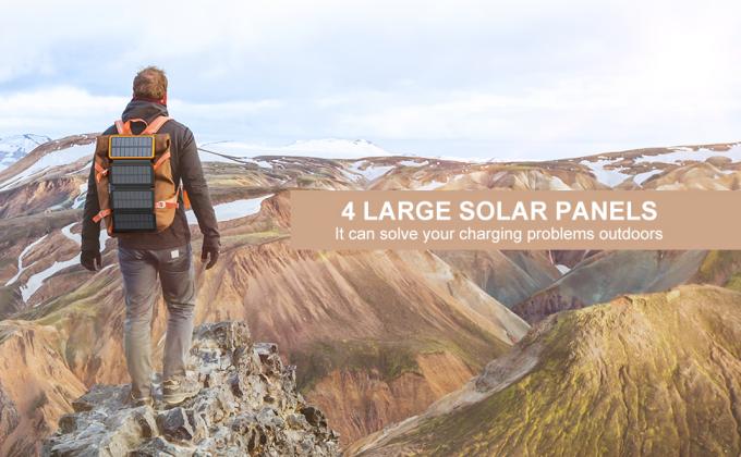 মোবাইল ফোনের জন্য OEM 25000mAh 6W সোলার চালিত পাওয়ার ব্যাঙ্ক চার্জার প্যানেল 2