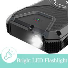 পোর্টেবল ওয়্যারলেস সোলার চালিত পাওয়ার ব্যাংক চার্জার 18W QC3.0 4টি আউটপুট সহ 4