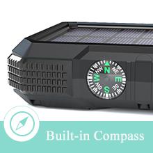 পোর্টেবল ওয়্যারলেস সোলার চালিত পাওয়ার ব্যাংক চার্জার 18W QC3.0 4টি আউটপুট সহ 5